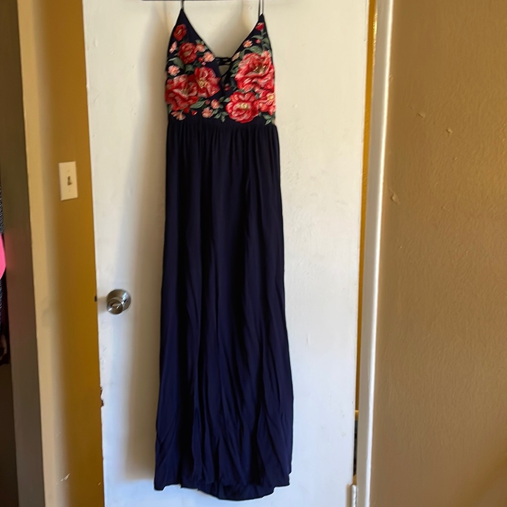 Baby blue maxi dress size Large